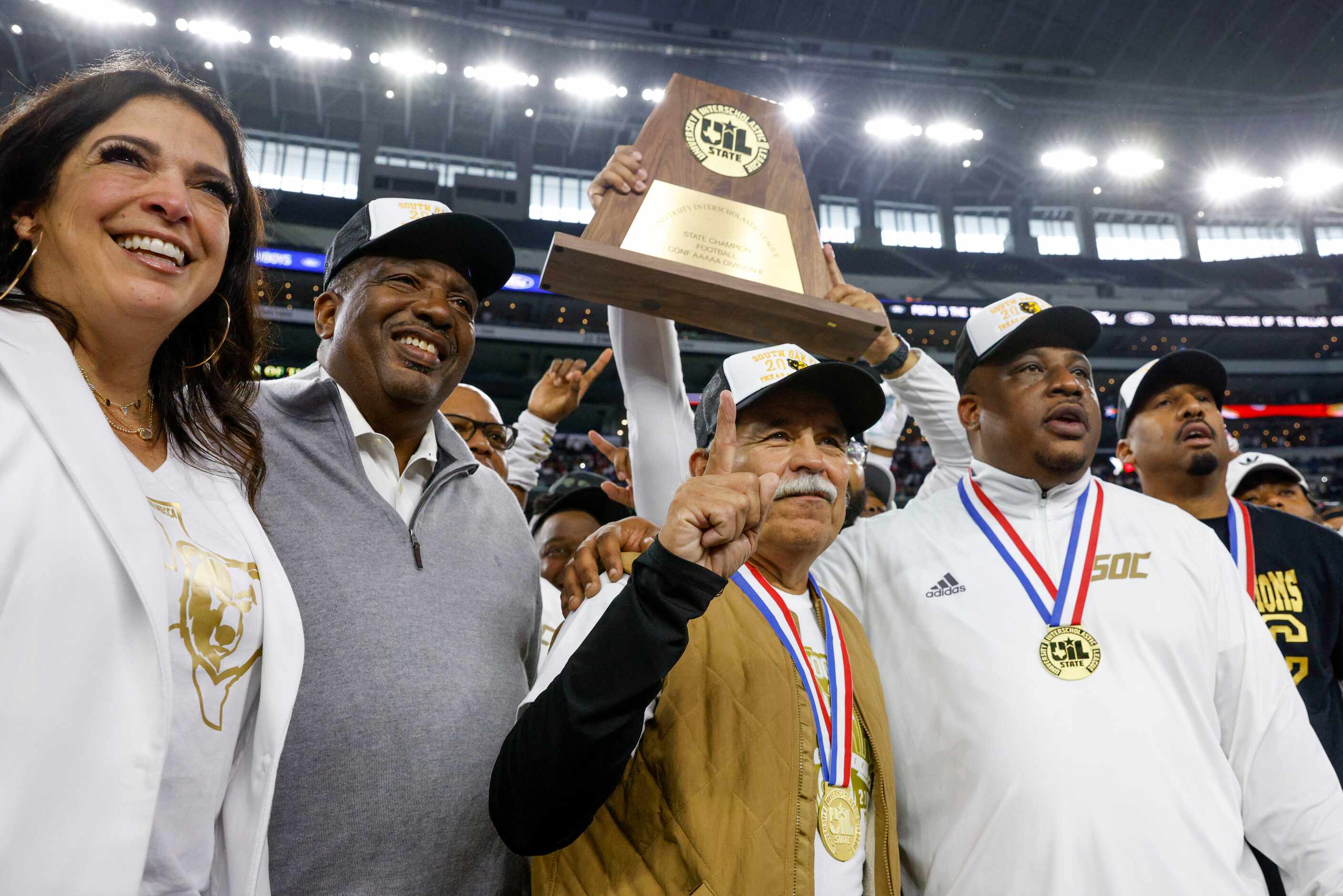 State Sen. Royce West (left), Dallas ISD Superintendent Michael Hinojosa and South Oak Cliff...