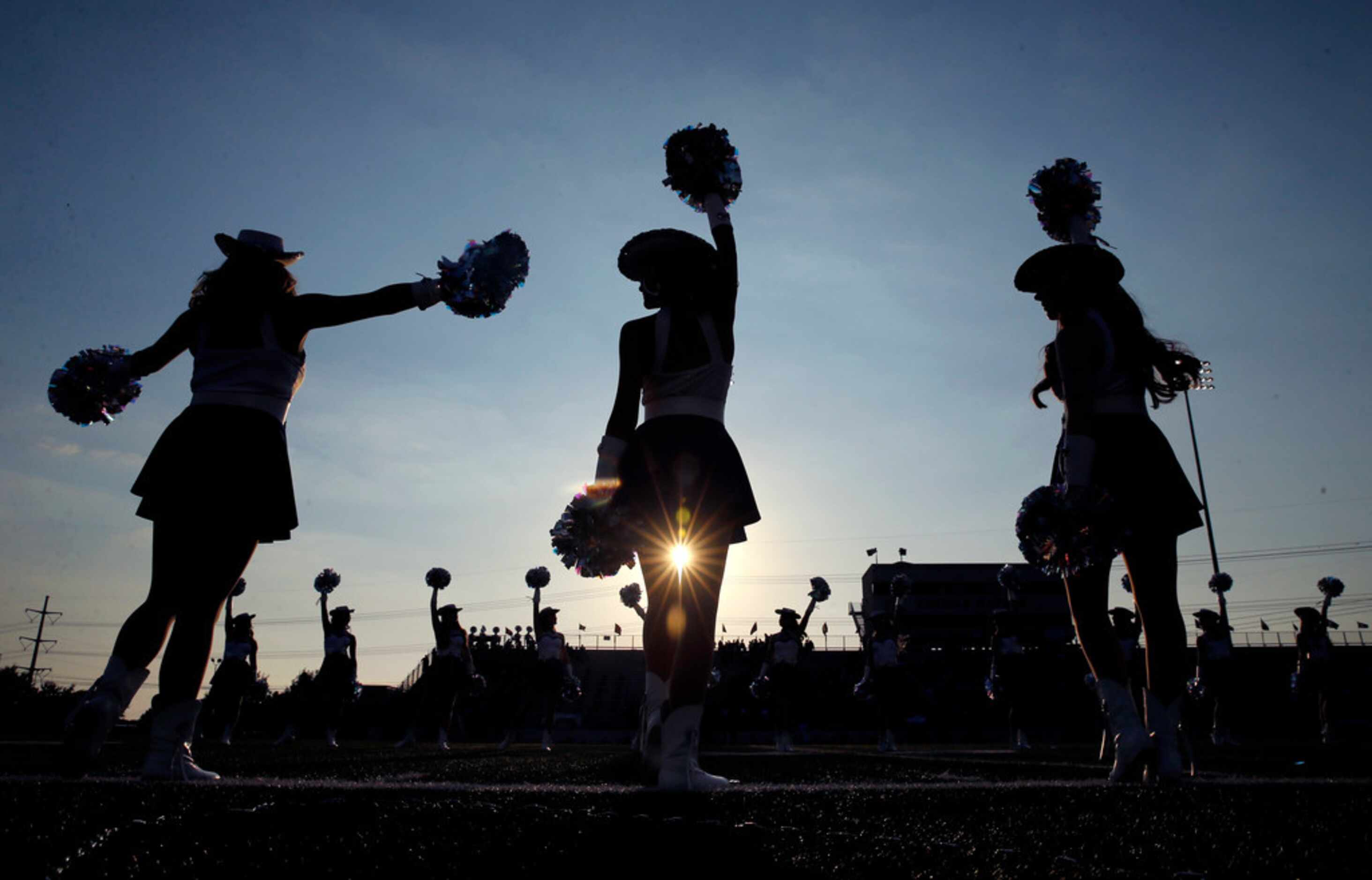 As the sun begins to set at Tommy Briggs Cougar Stadium in The Colony, Texas, the Frisco...