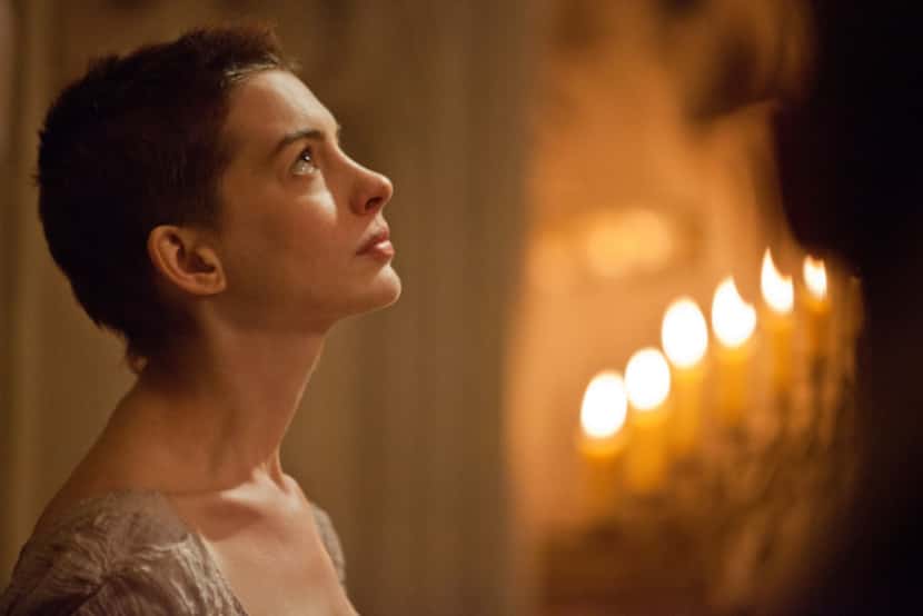 Anne Hathaway stars as Fantine in Les Miserables.