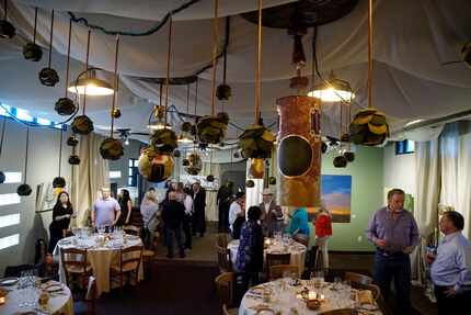 Event organizer Scott Browning described the concept as dining in an "art cocoon."