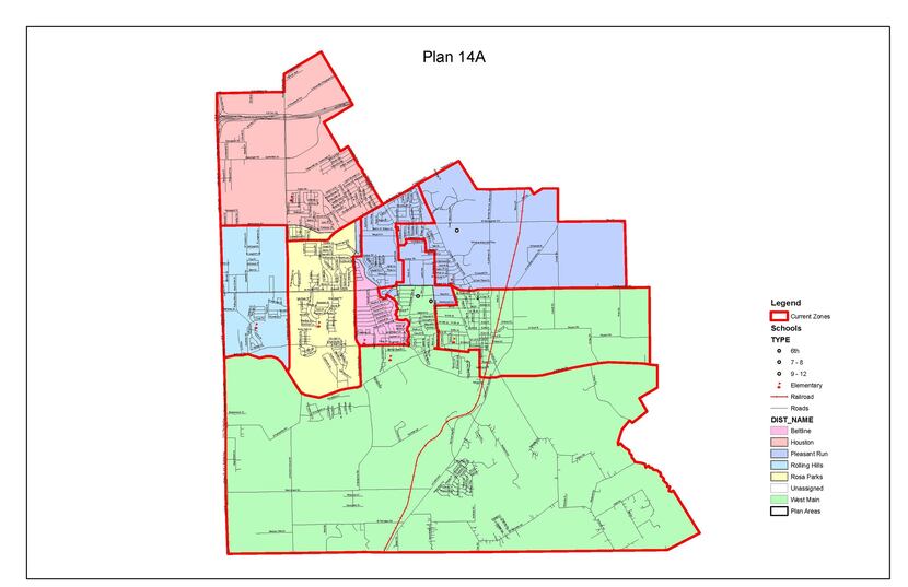 This is the rezoning map that Lancaster ISD officials chose when the district had to convert...
