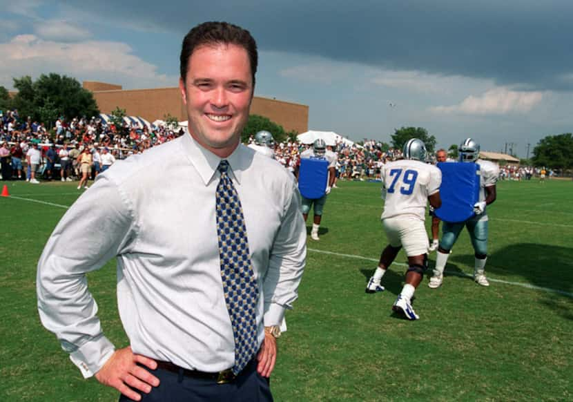  Stephen Jones poses at the Dallas Cowboys training camp at St. Edwards University on August...