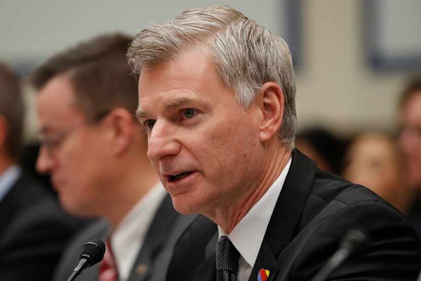 Southwest Airlines' incoming CEO Bob Jordan during Capitol Hill testimony in 2017.
