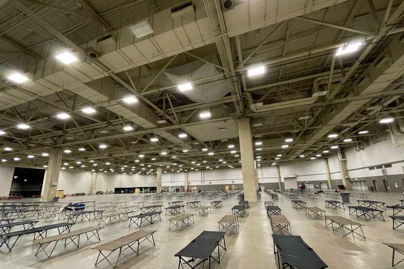 The Kay Bailey Hutchison Convention Center in Dallas was opened up as a warming shelter...