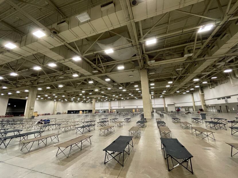 The Kay Bailey Hutchison convention center in Dallas opened Feb. 12 to shelter the homeless...