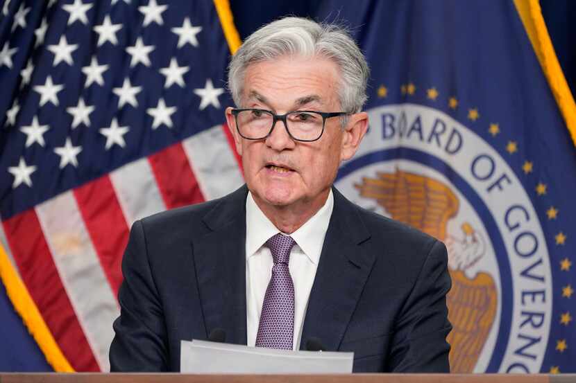 Federal Reserve Chair Jerome Powell speaks at a news conference Wednesday, Sept. 21, 2022,...