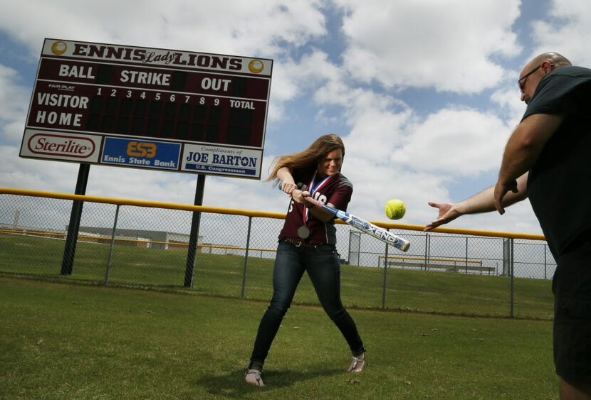 Ennis High School junior softball player Julia Hollingsworth is DMN Softball Player of the...