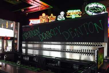  The sign behind the bar at Drunken Donkey Denton.Â 