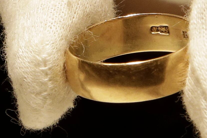  Lee Harvey Oswald's wedding band, which is now on display at the Sixth Floor Museum at...