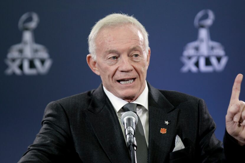 During Super Bowl XLV Cowboys owner Jerry Jones had to overcome the weather, make-shift...