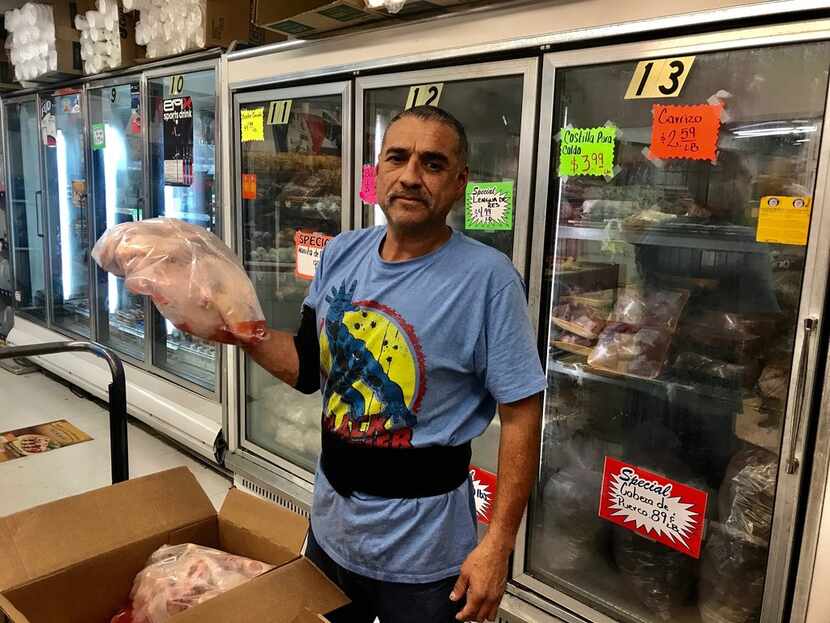 Quinton Williams is a butcher at Don Pancho Supermarket in Tornillo. He said business is...