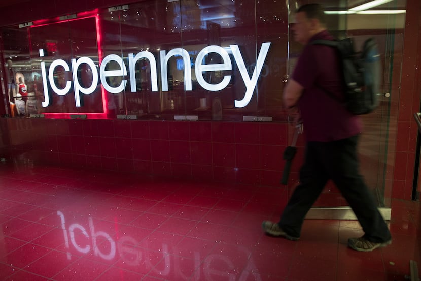 FILE - In this May 16, 2018 file photo, a man enters the JC Penney store at the Manhattan...