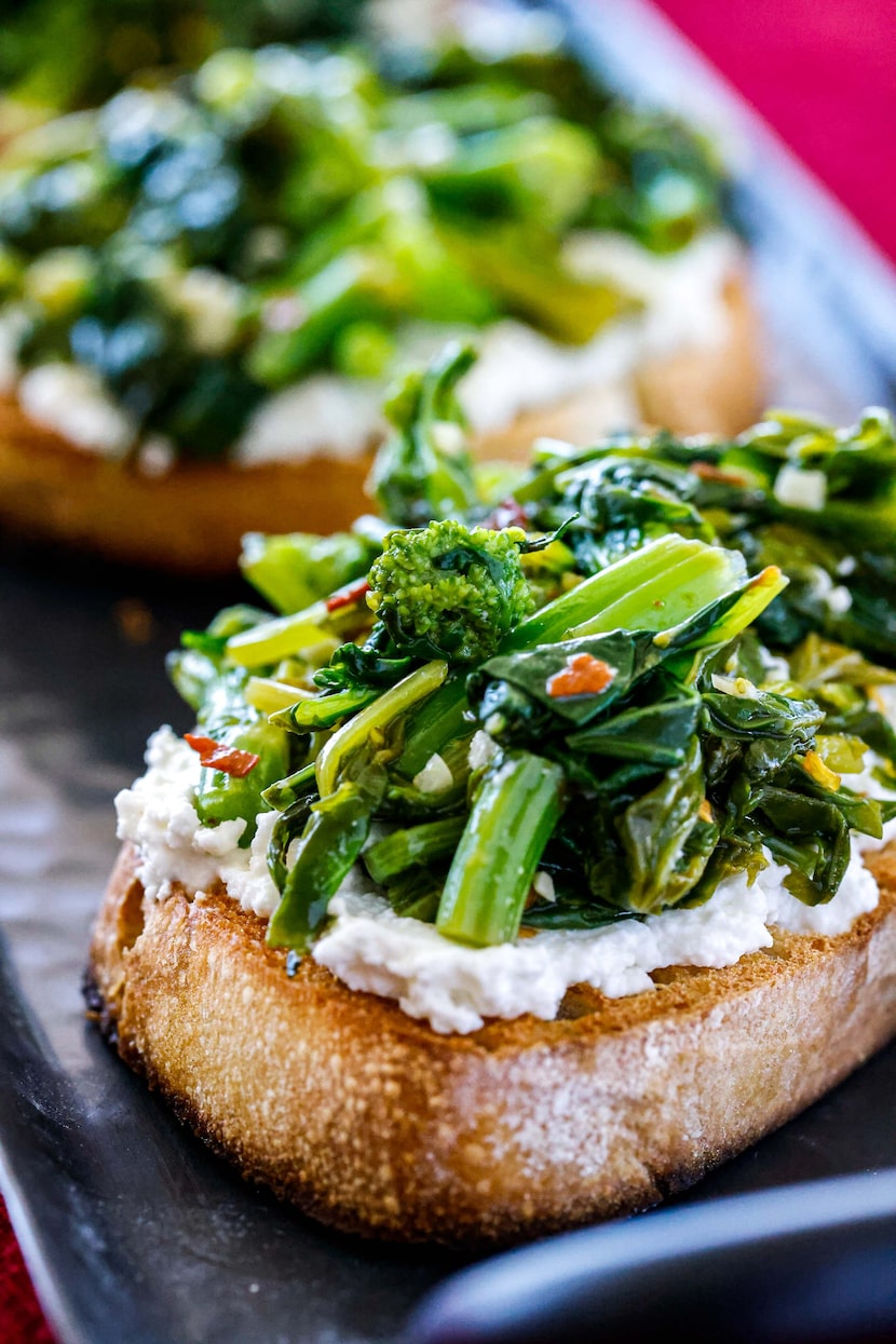 Bruschetta With Broccoli Rabe and Ricotta 