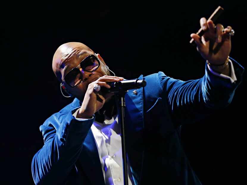 Flo Rida performs during the KISS 106.1 FM Jingle Ball 2013 Monday, December 2, 2013 at the...