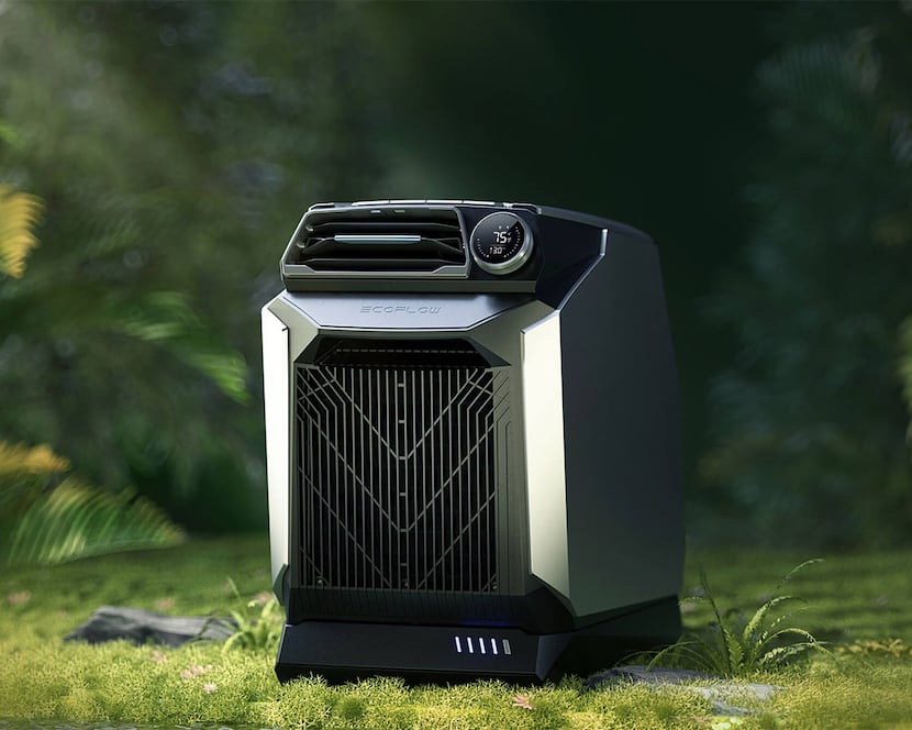 The EcoFlow Wave portable air conditioner can run from an AC outlet or battery power.