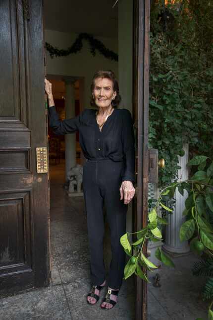 Betty Gertz at entrance to her East & Orient showroom in the Dallas Design District (Robert...
