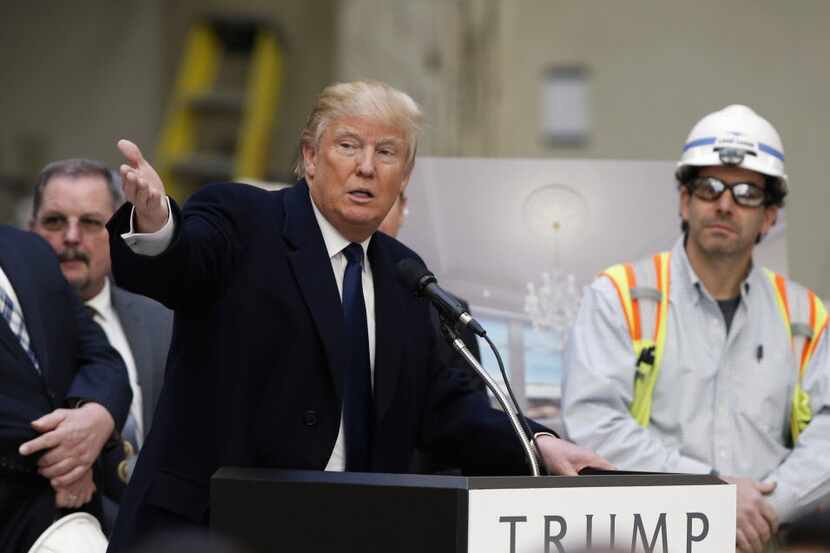  Donald Trump gave reporters a tour Monday of the Old Post Office in Washington, D.C., a...