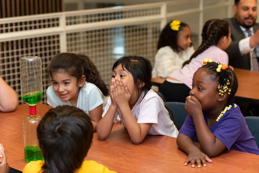 During the museum’s Discovery Camp on the Road series, young students from local schools...