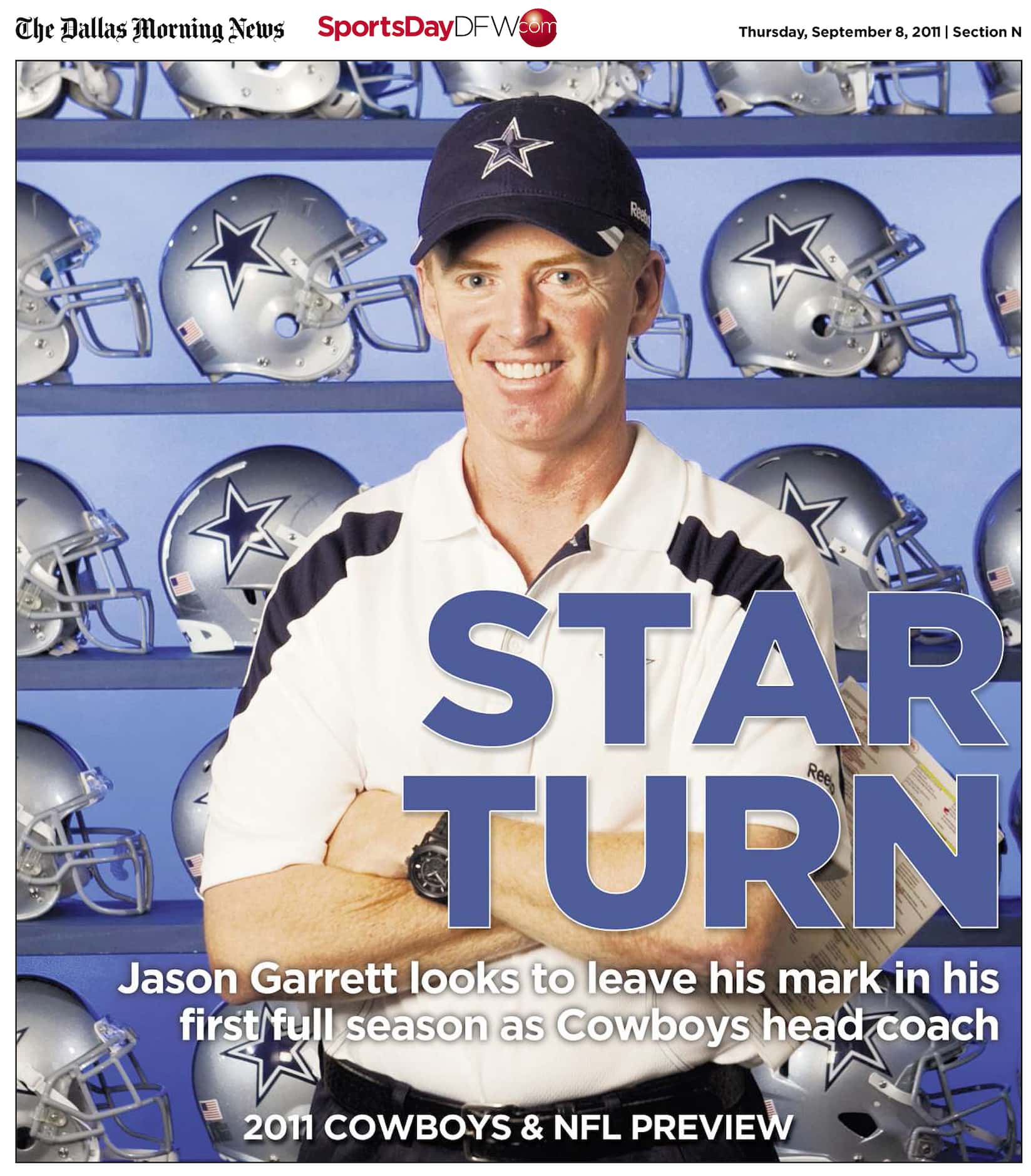 The cover of The Dallas Morning News' Cowboys preview section in 2011.