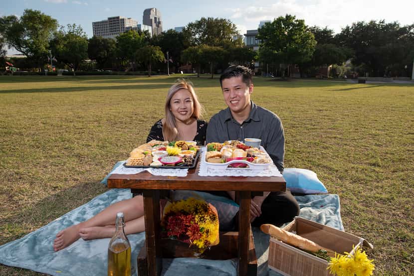 Chả Cutie co-owners Violet Huynh, 23, of Garland, and Gavin Seto, 26, of Richardson, with...