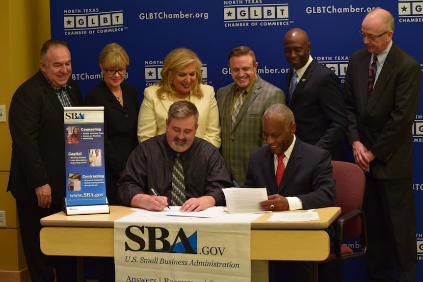 Officials from the U.S. Small Business Administration and the North Texas GLBT Chamber of...