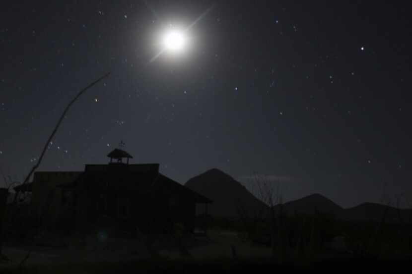 The night sky over Ten Bits Ranch bed and breakfast near Big Bend National Park is perfect...