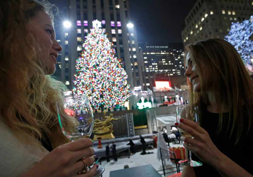 Sip Champagne in front of the Rockefeller Center Christmas tree.