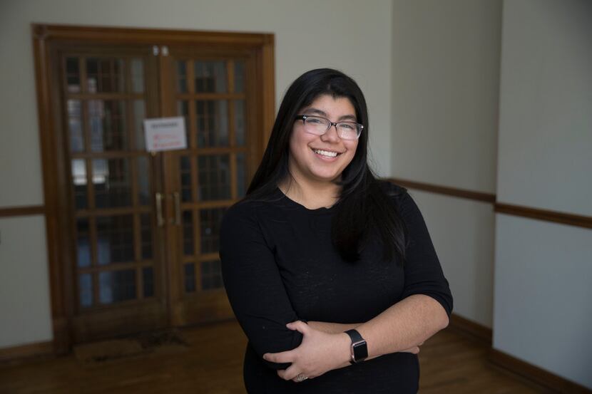 Unauthorized immigrant Maria Lopez of Dallas poses for a portrait at Mental Health America...