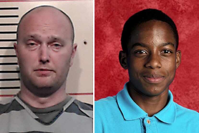 Roy Oliver (left) shot and killed Jordan Edwards as he left a house party in Balch Springs...