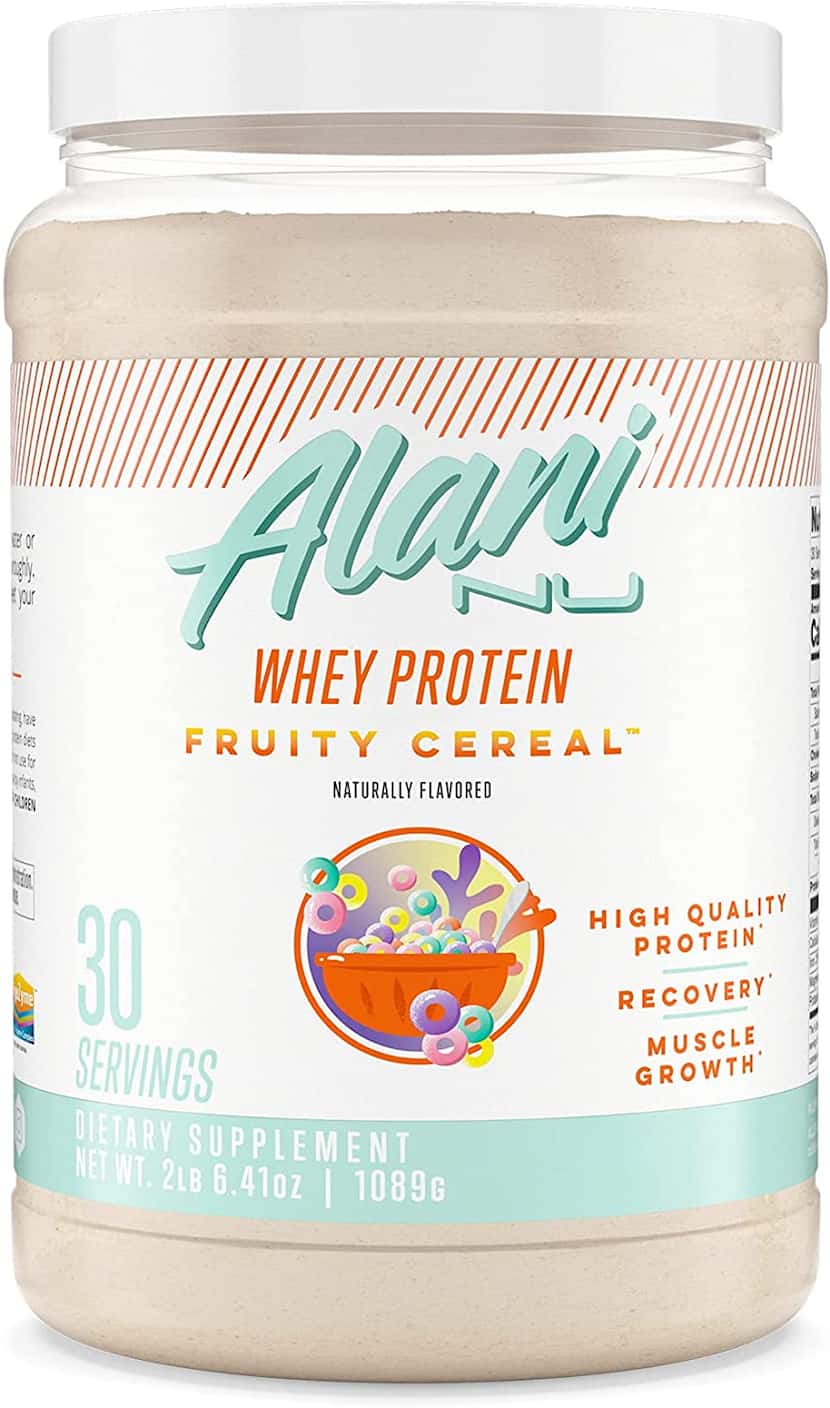 Alani Whey Protein product label