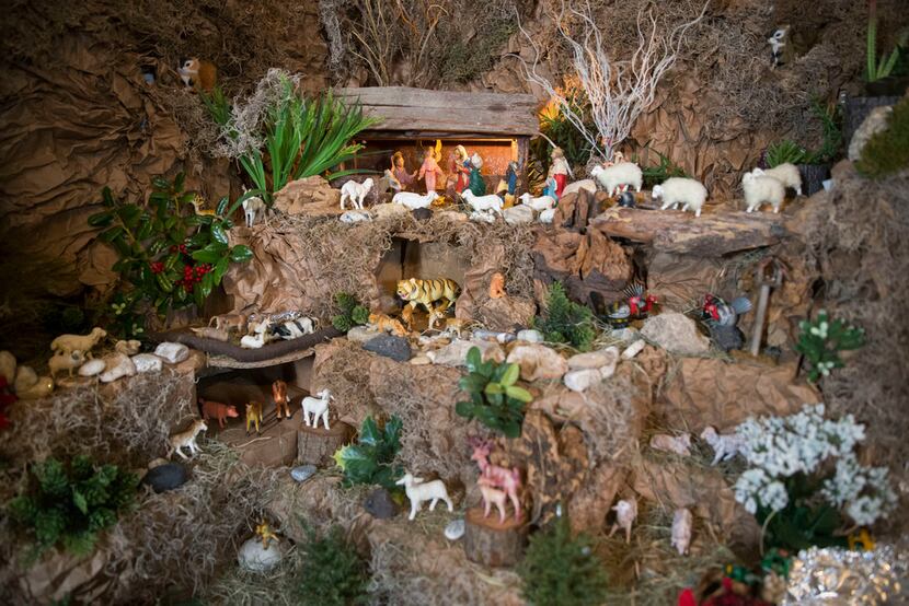 Carmen Meza's Nativity scene in her home.  