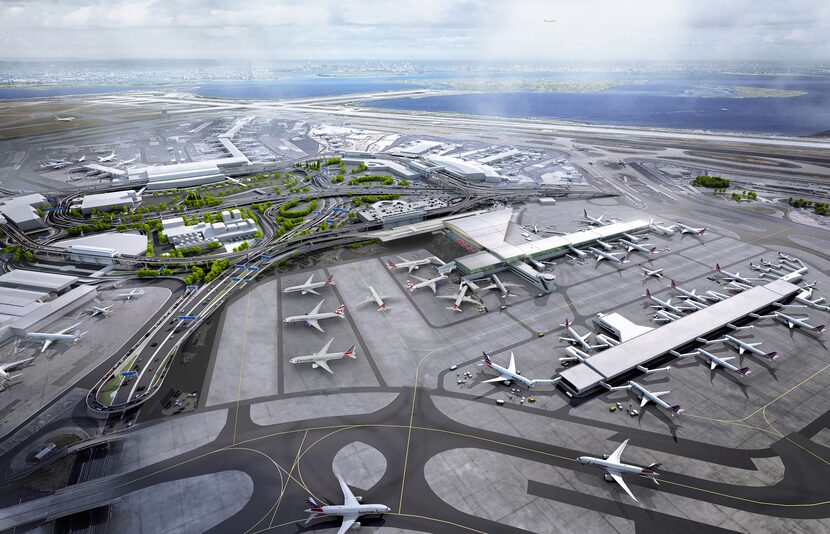 This rendering shows Terminal 8 at New York's John F. Kennedy International Airport, which...