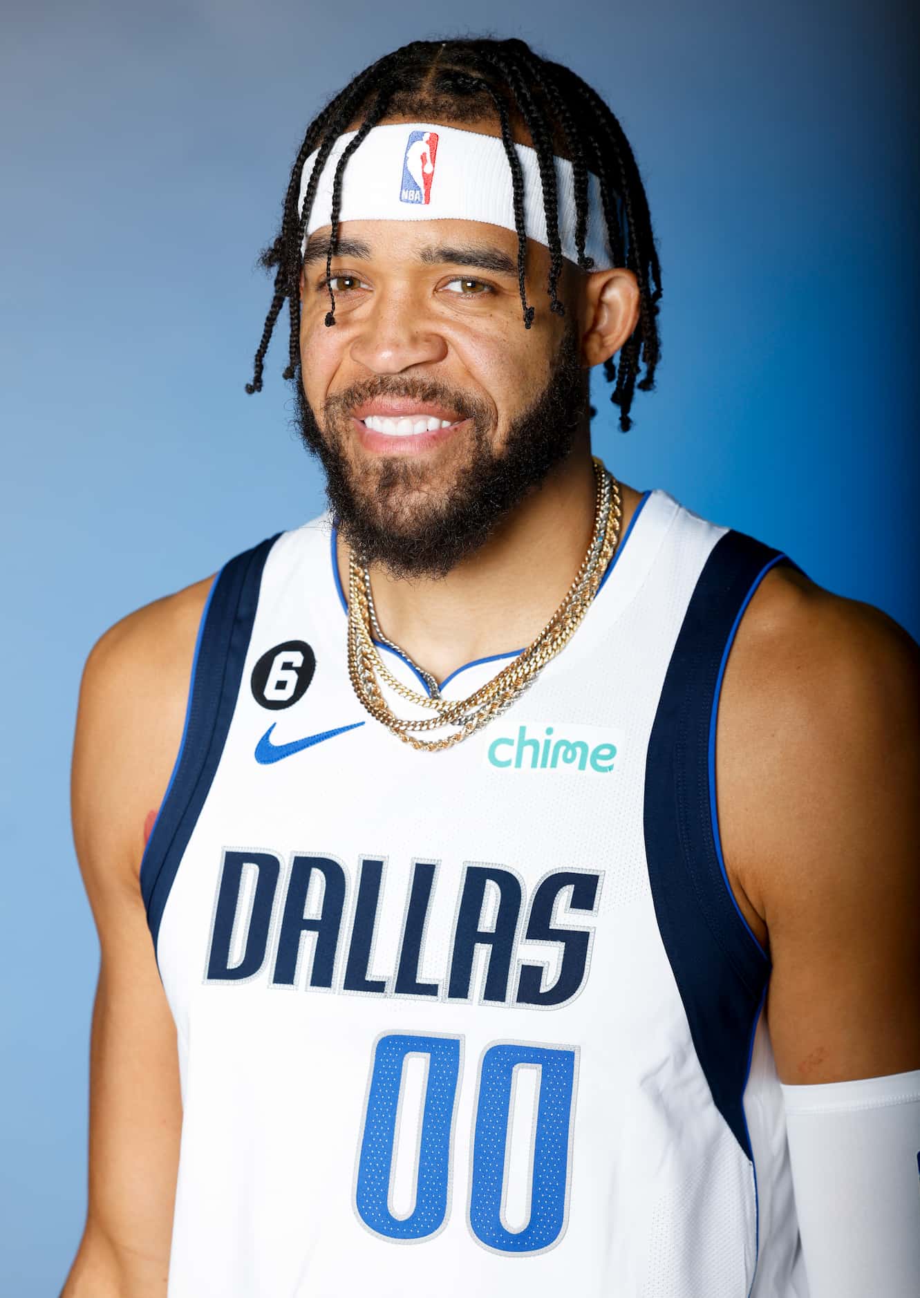Dallas Mavericks’ JaVale McGee is photographed during the media day at American Airlines...