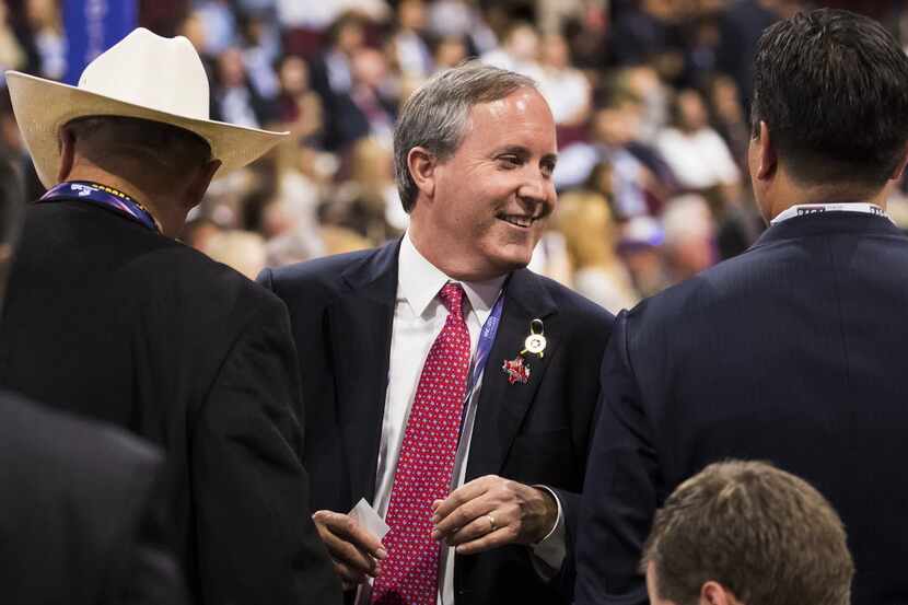Attorney General Ken Paxton at the Republican National Convention last week in Cleveland. 