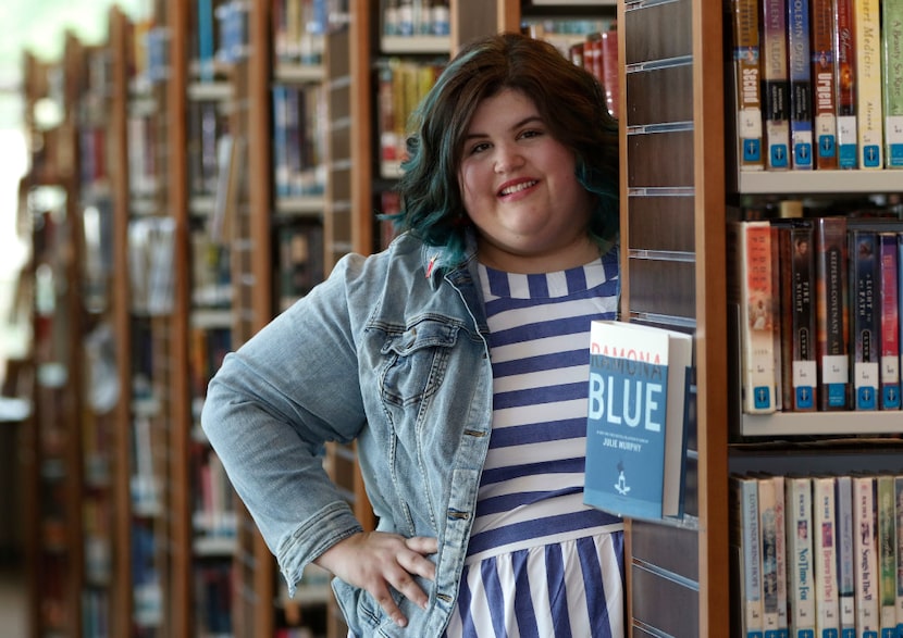 Julie Murphy at the South Irving Library.  