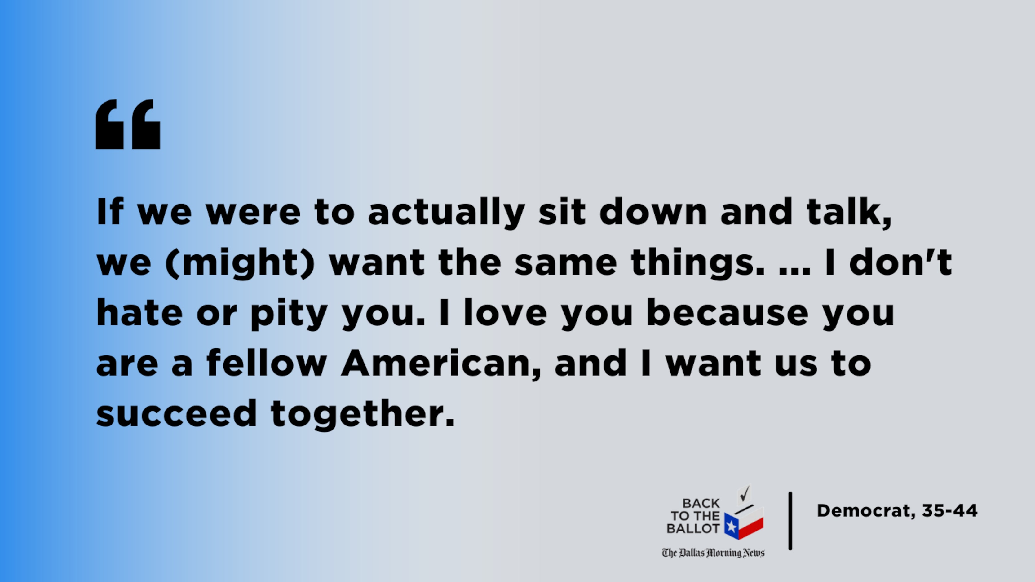 Ahead of Election Day, we asked readers what they wished people in other political parties...