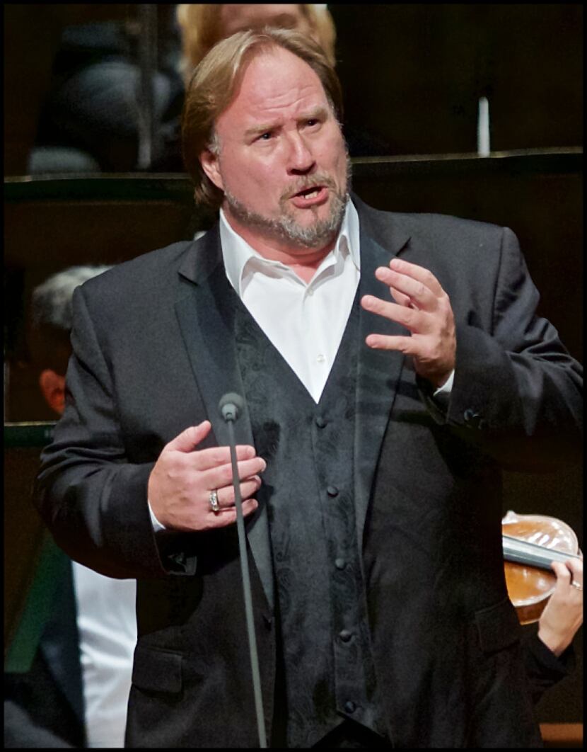 Tenor Carl Tanner performs with the Dallas Symphony Orchestra at the Meyerson Symphony...