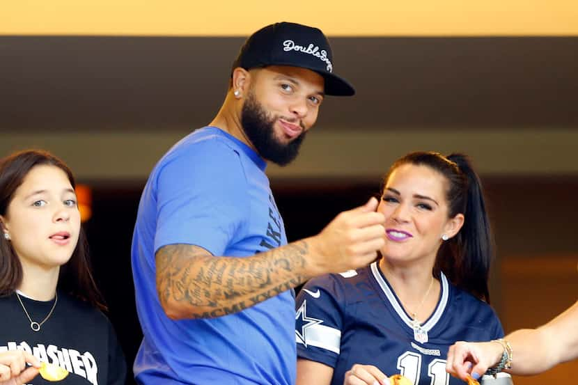 Dallas Mavericks basketball player Deron Williams at the Dallas Cowboys season opener...