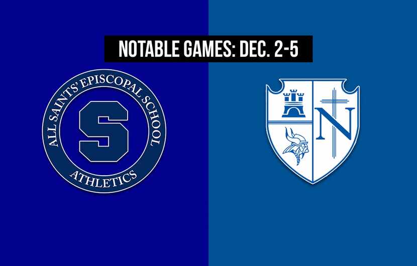 Notable games for the week of Dec. 2-5 of the 2020 season: Fort Worth All Saints vs. Fort...