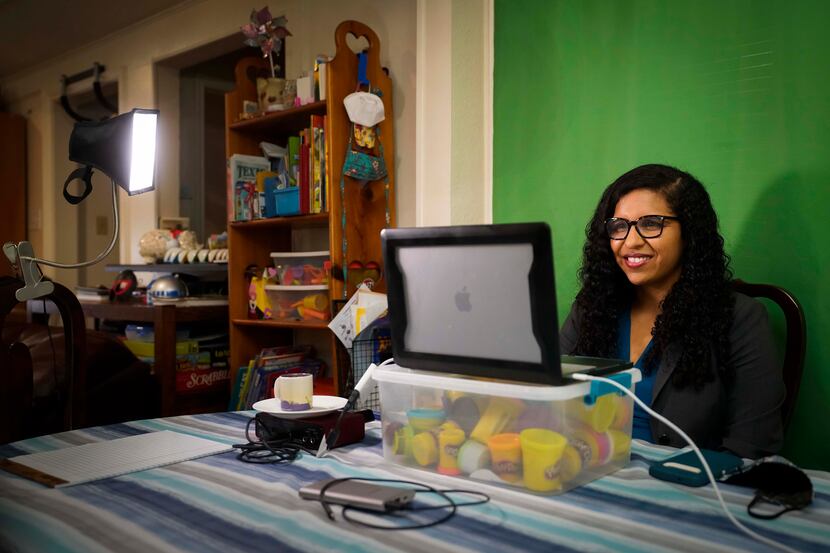 Candace Valenzuela held a virtual fundraiser from her dining room table on Wednesday, June...