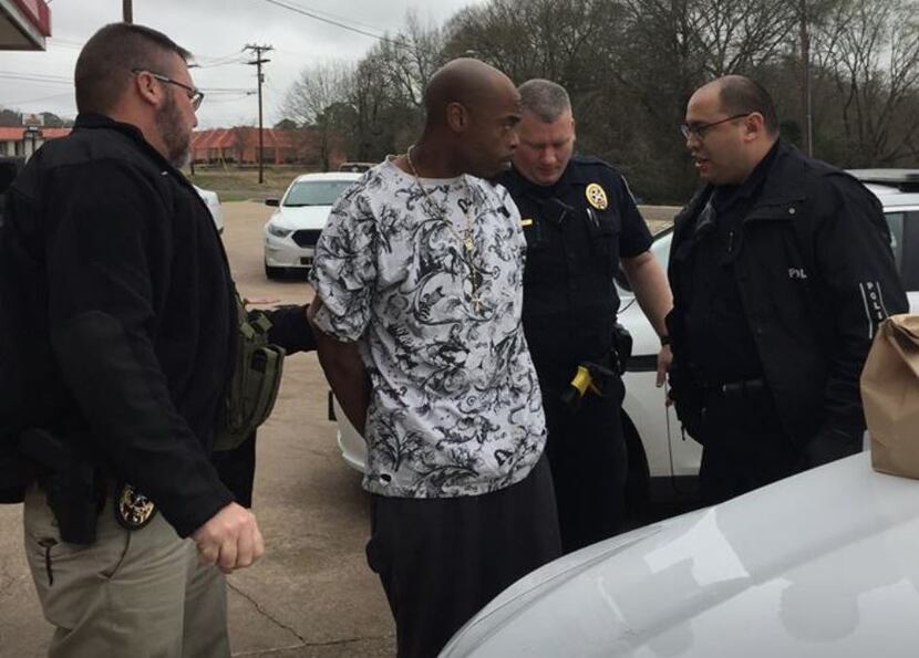 After a seven-hour manhunt, Palestine police captured Robert Thompson at J.J.'s Fast Stop,...