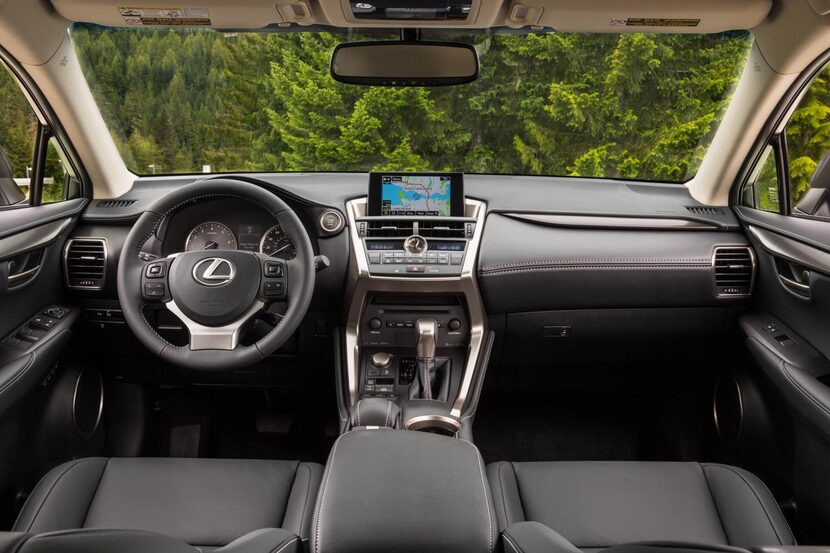 Designers of the  2015 Lexus NX 200t eschewed flat surfaces, inside and out.