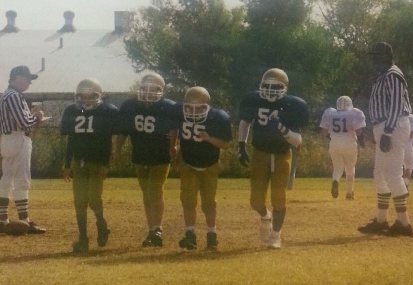 Cowboys defensive tackle Henry Melton as a youth football player. Melton is No. 54.