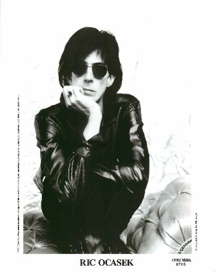 Ric Ocasek appears on promotional for Columbia Records.