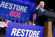 FILE - President Joe Biden speaks about abortion access during a Democratic National...