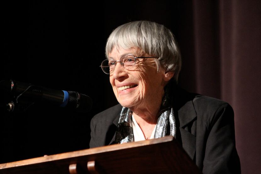 Ursula K. Le Guin at the University of Oregon campus in 2013.