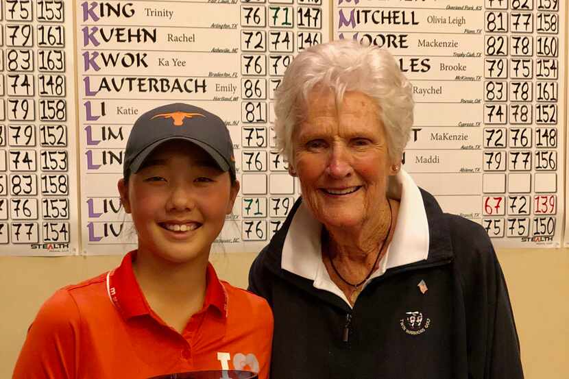 Bohyun Park (left) of Carrollton Ranchview shot a 1-over 72 in the final round for a 3-under...