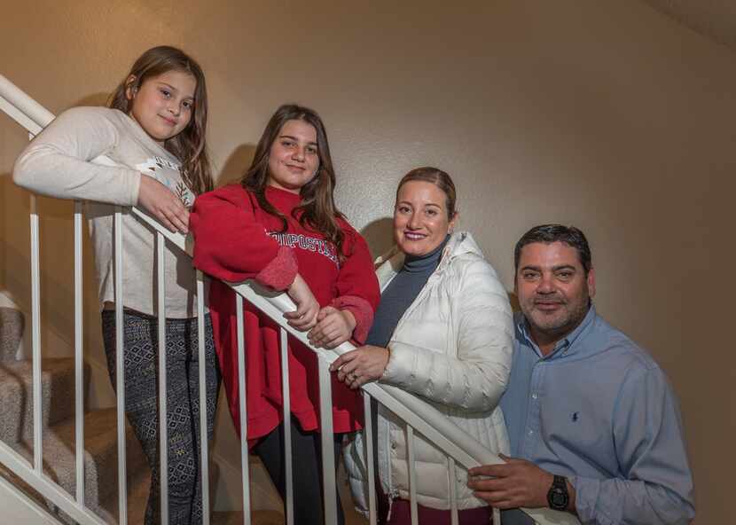 Angel Perez, with his wife Lina Dib and daughters Alina (left) and Camila, moved from Puerto...