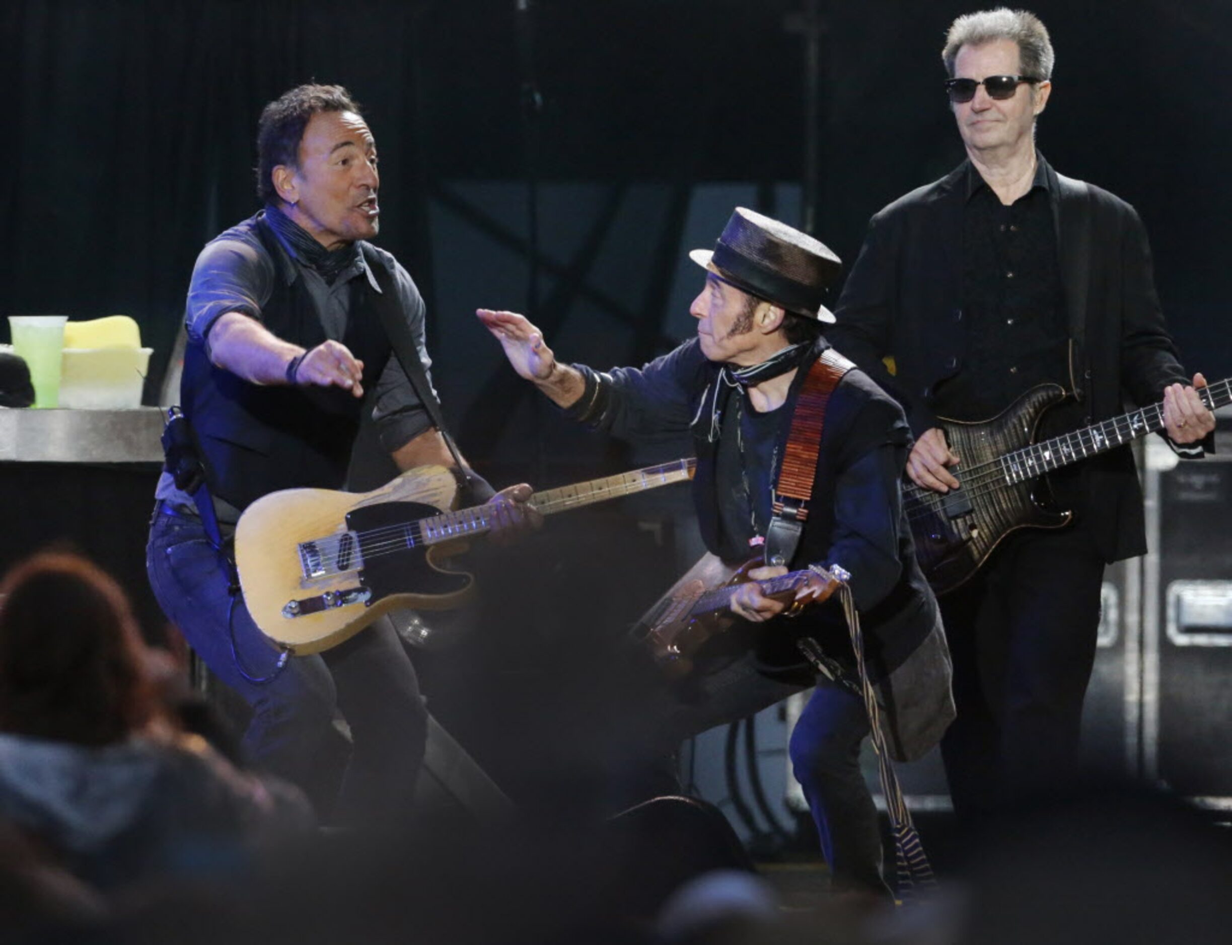 Bruce Springsteen and the E Street band perform the Van Halen hit "Jump" during the March...