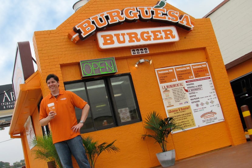 Owner Jeff Sinelli at the former Burguesa Burgers location on Inwood Road in Dallas.